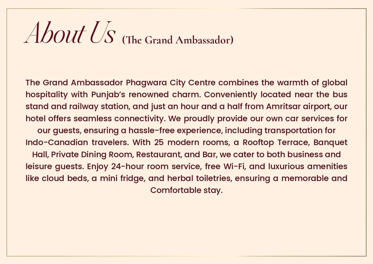 The Grand Ambassador brochure — page 26 of 28