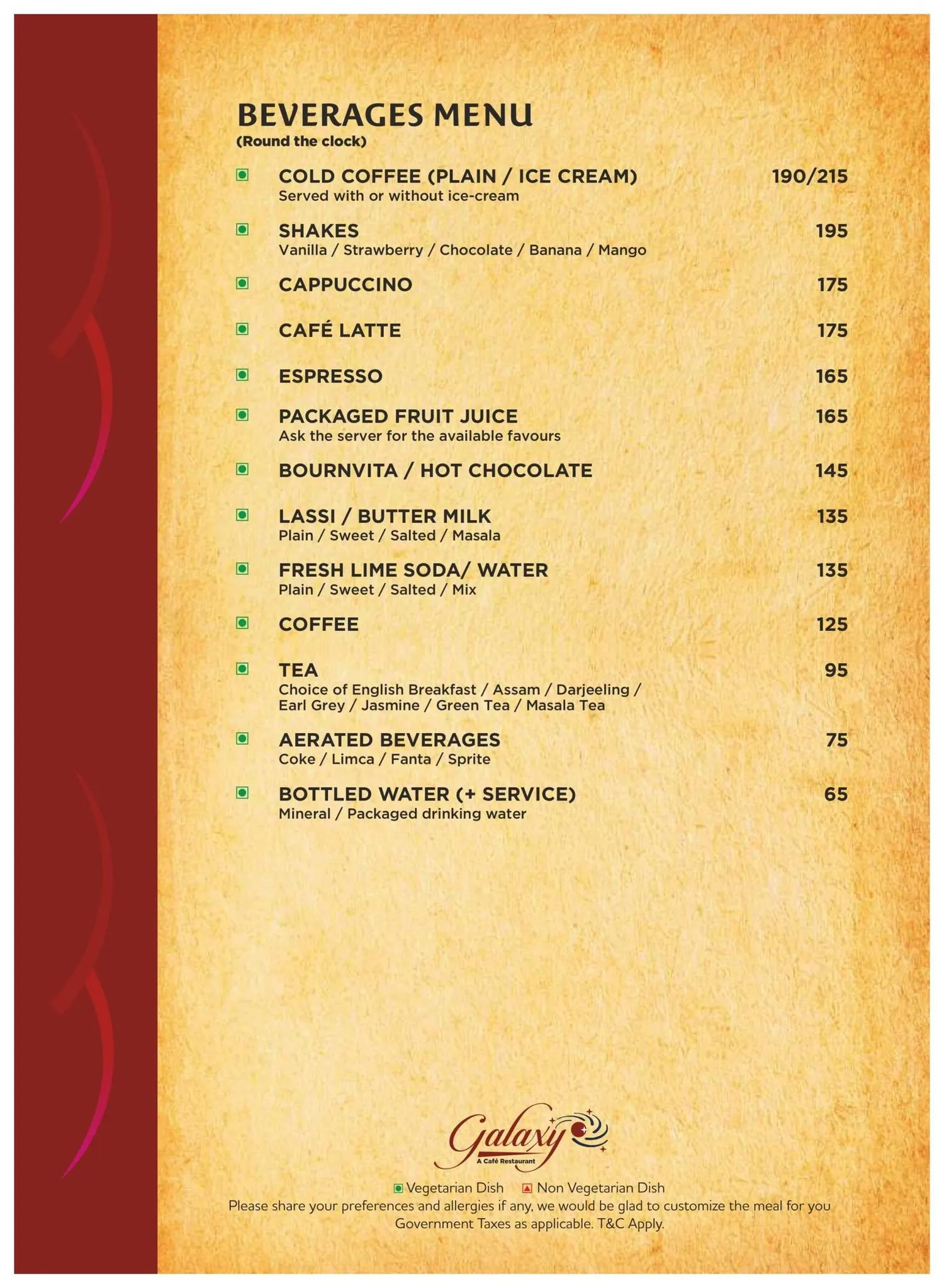 Galaxy menu — page 18 of 18