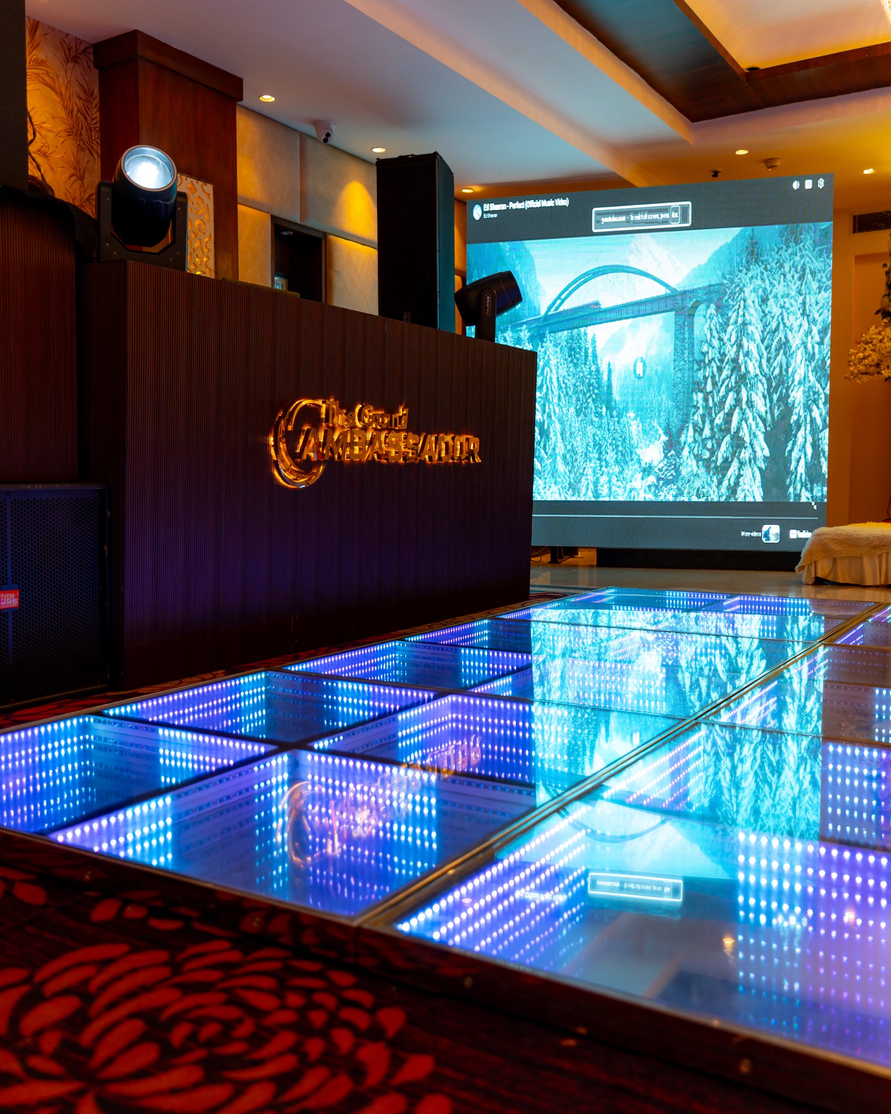 The dance floor and the LED wall